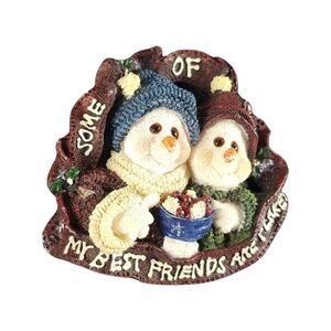 Some of my best friends are flakes Winter Snowman Brooch